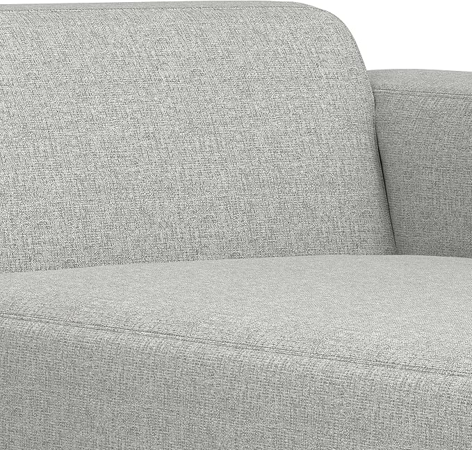 SIMPLIHOME Rex Right Chaise Sofa Module in 100% Recycled Polyester Tightly Woven Performance Fabric, Pale Grey, 44-inches W x 69.5-inches D, Handcrafted Modern-Style Right-Arm Chaise Lounge Chair