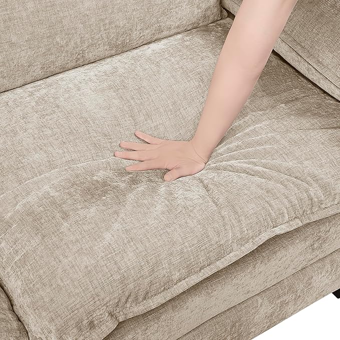 Lexicon Modular Sectional Sofa, Module for Sectional Couch, Armless Chair, Removable Cushion Cover, Soft Upholstery, Durable Frame, Customizable Comfort, Chenille Light Taupe