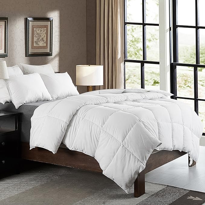 Cheer Collection Duvet Insert-Down Alternative Comforter, Ultra Plush Goose Down Alternative Comforter Queen Size, Premium Bedding for Luxurious Comfort, Machine Washable