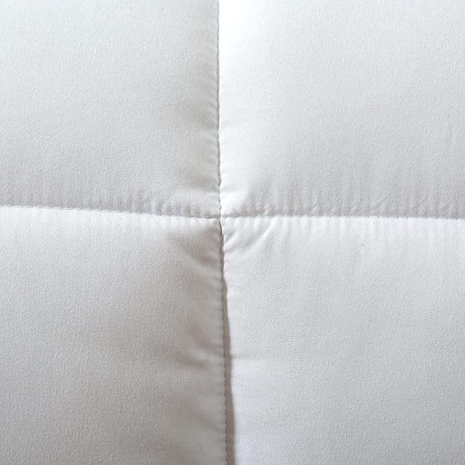 Dorrin Nessin Twin Size Down Alternative Comforter All Season Duvet Insert(White,68x90)-Ultra Soft Double Brushed Microfiber Quilt Cover, Classic Box Stitched with 8 Corner Tabs