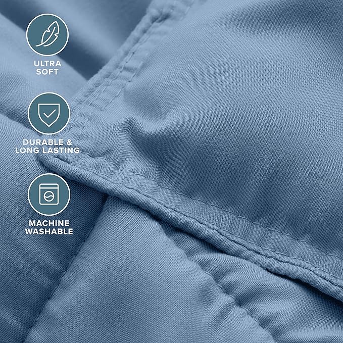 Bare Home Comforter Set - California King Size - Ultra-Soft - Goose Down Alternative - Premium 1800 Series - All Season Warmth (California King, Coronet Blue)