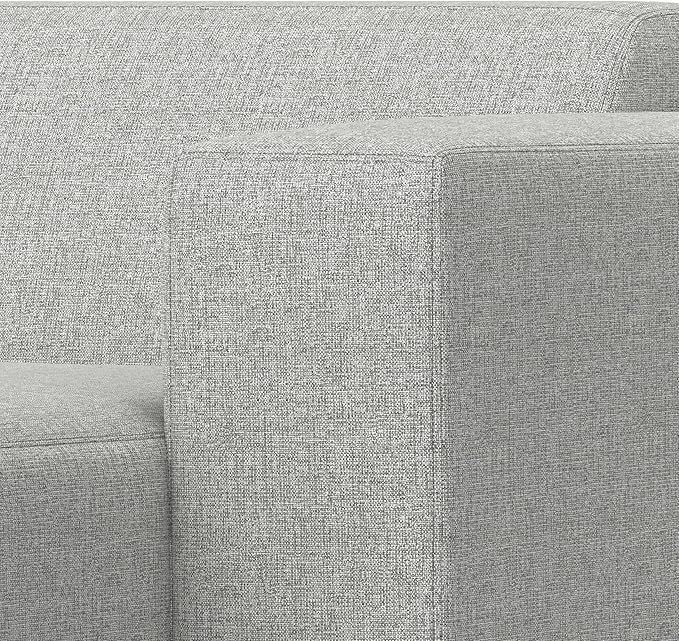 SIMPLIHOME Rex Right Chaise Sofa Module in 100% Recycled Polyester Tightly Woven Performance Fabric, Pale Grey, 44-inches W x 69.5-inches D, Handcrafted Modern-Style Right-Arm Chaise Lounge Chair