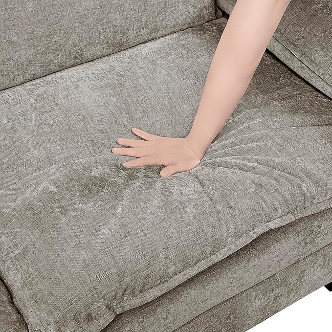Lexicon Modular Sectional Sofa, Module for Sectional Couch, Armless Chair, Removable Cushion Cover, Soft Upholstery, Durable Frame, Customizable Comfort, Chenille Dark Pewter