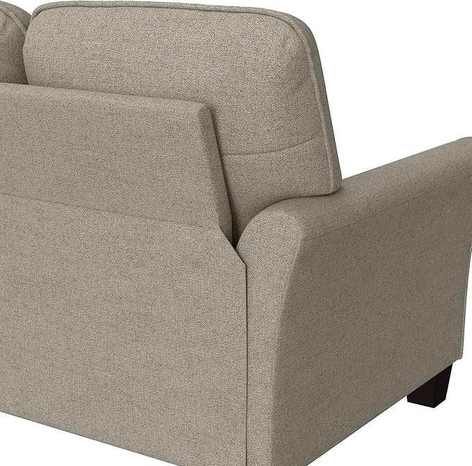 Hillsdale Lorena Modern Upholstered Sofa Fabric Couch, Greige
