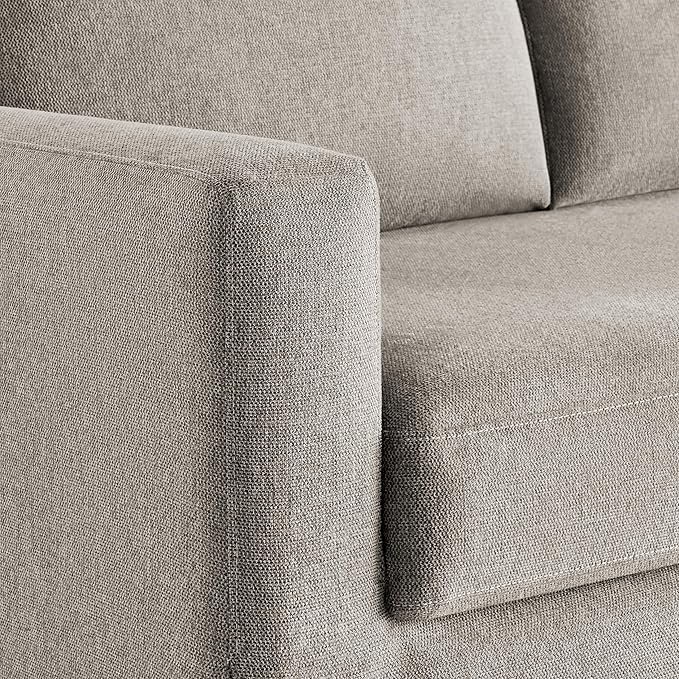 Serta® Hawthorne 90.6" Slipcovered Queen-Size Convertible Pop-up Sofa, Dreamcoil® Comfort, Woven Polyester Blend Fabric, Flax