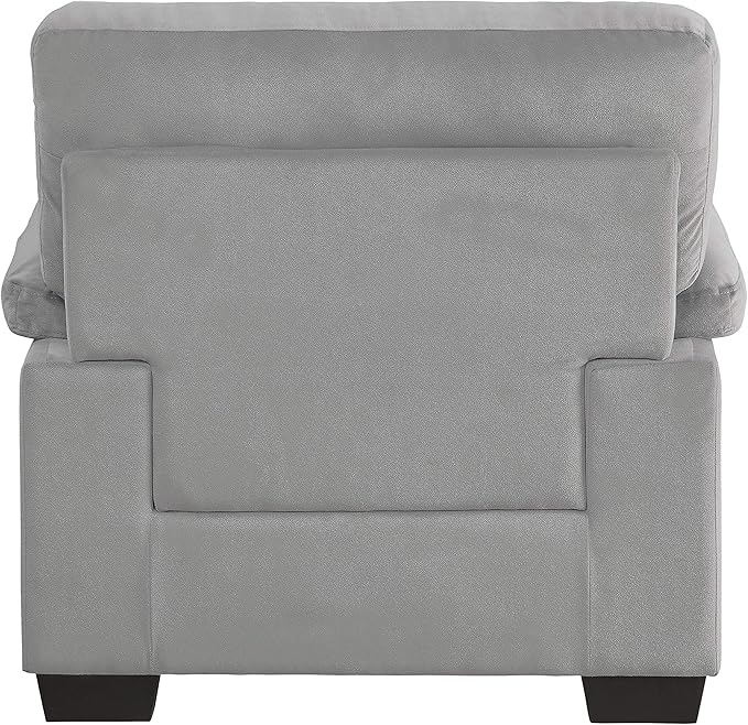 Lexicon Single Sofa Chair for Living Room Accent Chair, Upholstered Armchair Comfy Chair for Bedroom/Office/Waiting Room, Gray
