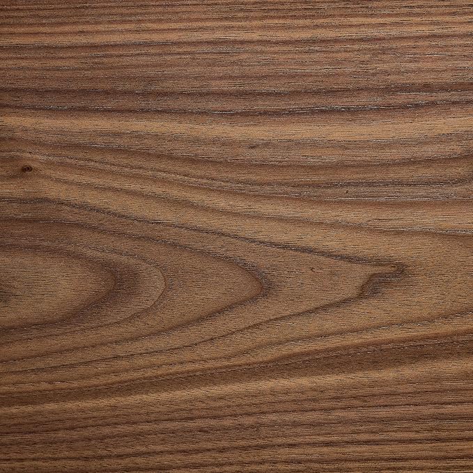 Coffee Table, 35.43" Square Coffee Table Modern Handcraft Fluted Table Accent Wood Center Table for Living Room Apartment, Easy Assembly, Walnut