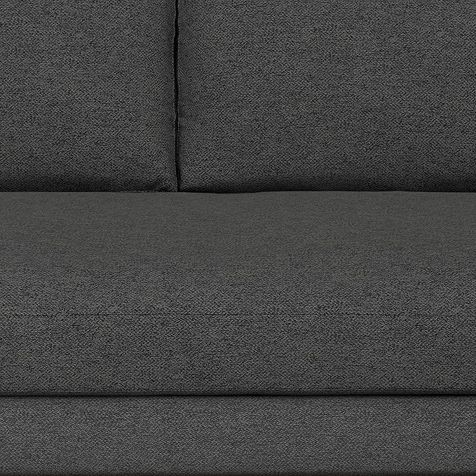 SIMPLIHOME Morrison Right Sectional Sofa in Woven-Blend Recycled Polyester Fabric, Charcoal Grey, 102-inches Wide, L-Shaped Couch with Right Chaise for the Living Room and Family Room